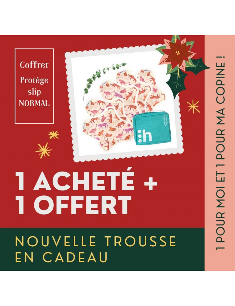 coffret 5 protège-slips , NORMAL, en coton bio, (1+1) - 1 coffret 5 protège-slips , NORMAL, en coton bio, (1+1) - 1