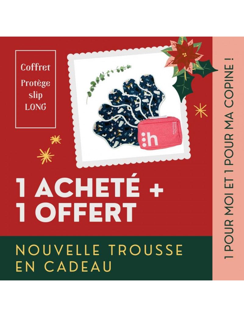 copy of 5 protège-slips lavables, LONG, en coton bio, coffret - 1 copy of 5 protège-slips lavables, LONG, en coton bio, coffret - 1