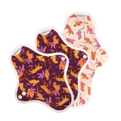 serviettes hygiéniques lavables, 2S+1M, en coton bio, coffret MINI