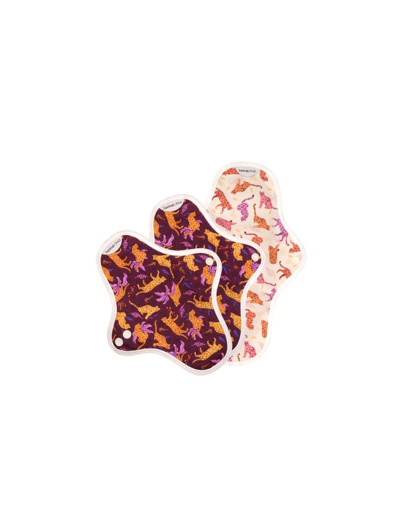 serviettes hygiéniques lavables, 2S+1M, en coton bio, coffret MINI serviettes hygiéniques lavables, 2S+1M, en coton bio, coffret MINI