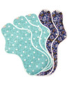 serviettes hygiéniques lavables, 3XL+2XXL, en coton bio, coffret NUIT
