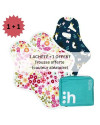 serviettes hygiéniques lavables, 2M+1L, en coton bio, (1+1) coffret LADY - 1